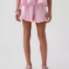 Kids Cotton Gauze Easy Ruffle Shorts