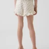 Kids Cotton Gauze Easy Ruffle Shorts