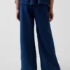 Kids Cotton Gauze Relaxed Wide-Leg Pants