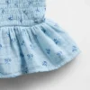 Kids Cotton Gauze Smocked Peplum Top