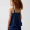 Kids Cotton Gauze Tiered Tank Top