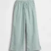 Kids Cotton Gauze Wide-Leg Pants