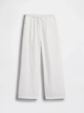 Kids Cotton Gauze Wide-Leg Pants