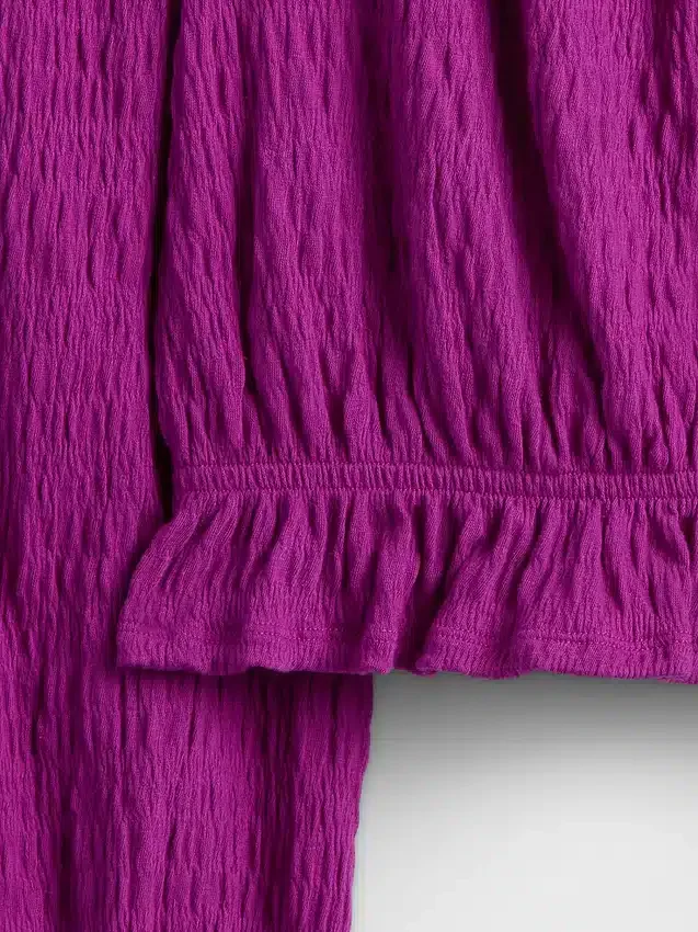 Kids Crinkle Peplum Top