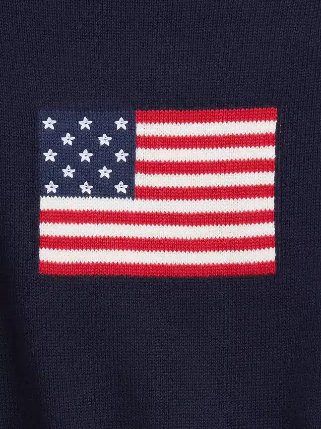 Kids Crochet Oversized Americana Sweater