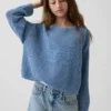 Kids Crochet Oversized Graphic Sweater