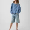 Kids Crochet Oversized Graphic Sweater