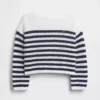 Kids Crochet Oversized Stripe Sweater