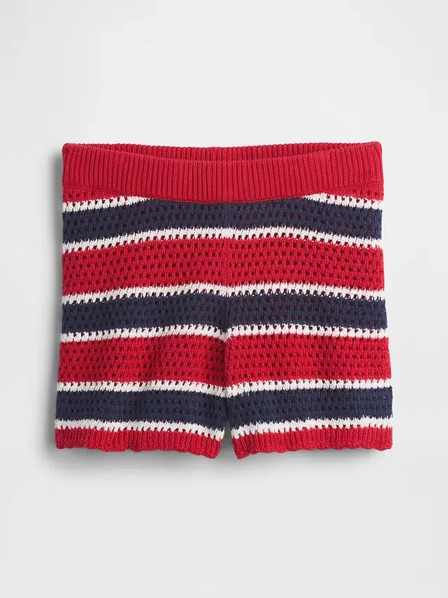 Kids Crochet Stripe Easy Shorts