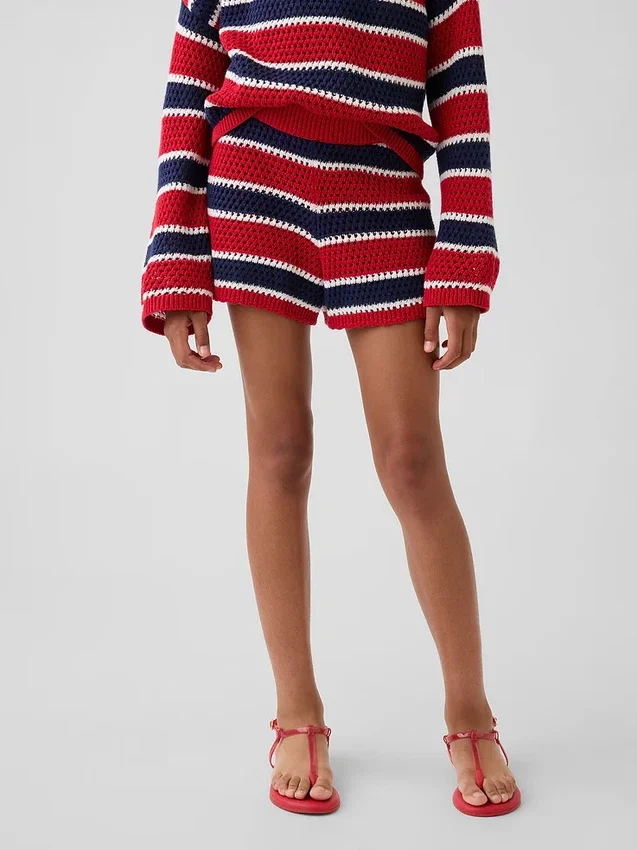 Kids Crochet Stripe Easy Shorts