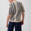 Kids Crochet Stripe Sweater Shirt