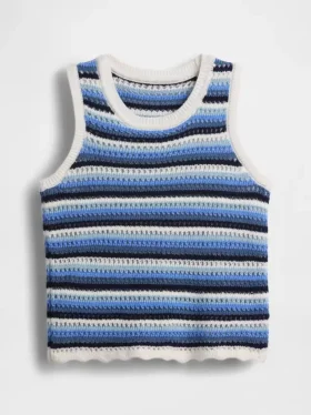 Kids Crochet Stripe Tank Top