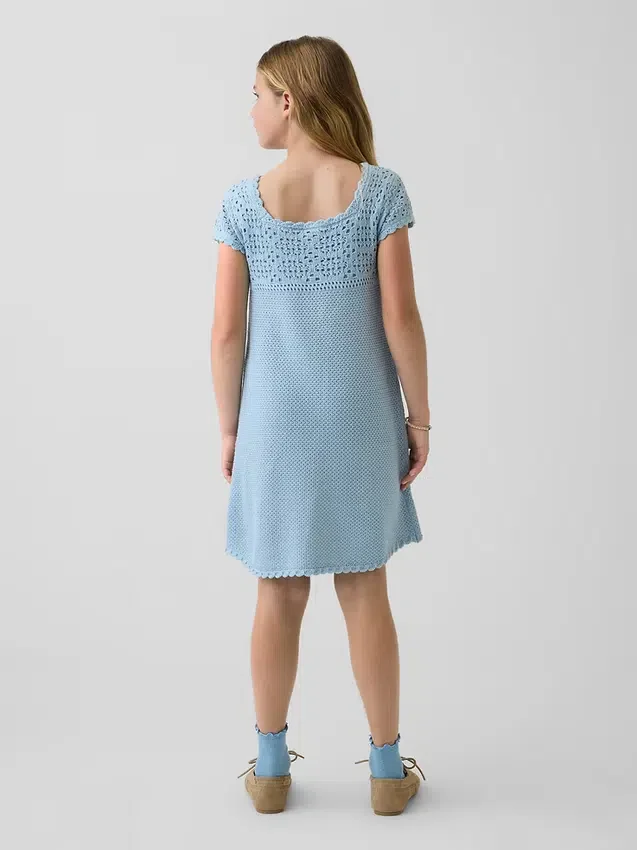 Kids Crochet Sweater Dress