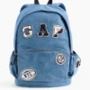 Kids Denim Logo Patch Backpack