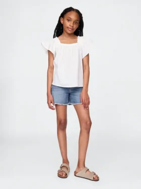 Kids Denim Midi Shorts