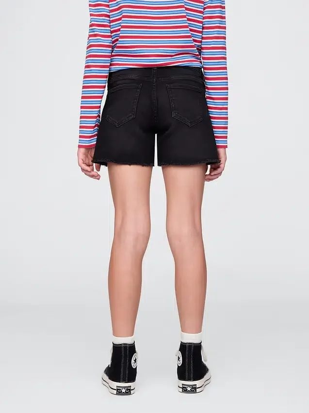 Kids Denim Midi Shorts