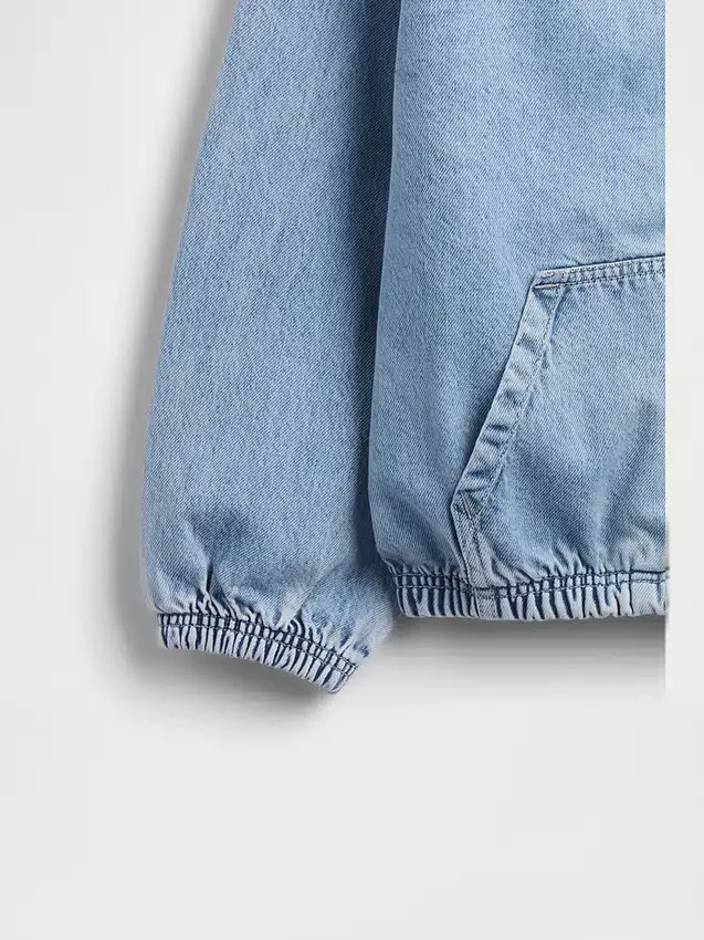 Kids Denim Relaxed Hooded Jacket