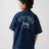 Kids Denim Relaxed New York Logo Shirt