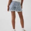 Kids Denim Stripe Midi Shorts