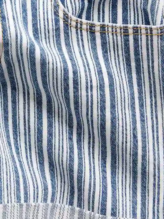 Kids Denim Stripe Midi Shorts