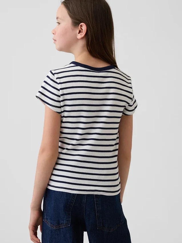 Kids Embroidered Rib T-Shirt