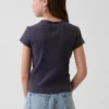 Kids Embroidered Rib T-Shirt