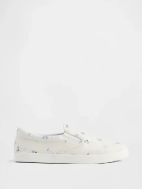 Kids Floral Slip-On Sneakers