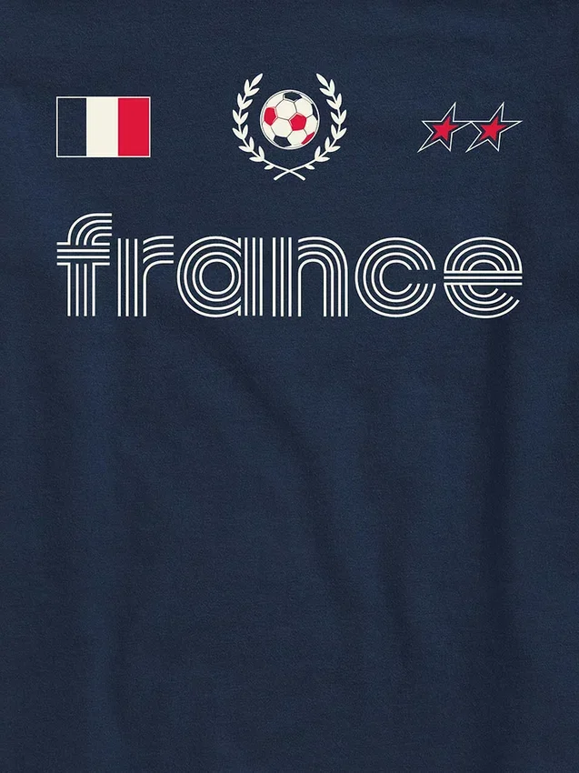 Kids France Soccer Jersey Graphic T-Shirt