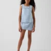Kids Gingham Denim Shell Tank Top