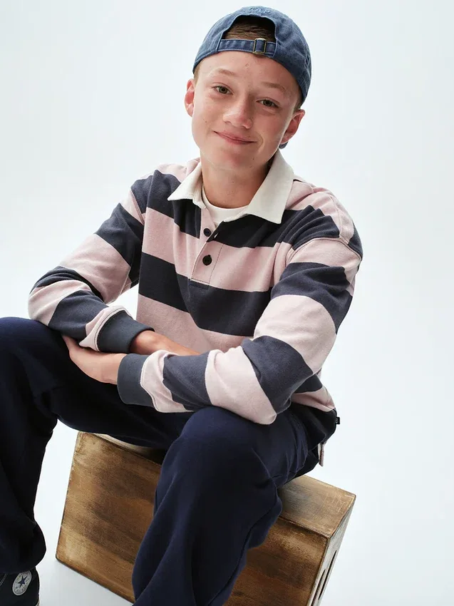 Kids Heavyweight Relaxed Polo Shirt