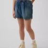 Kids High Rise Denim Easy Dolphin Shorts