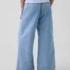 Kids High Rise Stride Easy Wide-Leg Ankle Jeans
