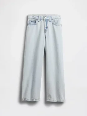 Kids High Rise Stride Wide-Leg Ankle Jeans