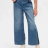 Kids High Rise Stride Wide-Leg Ankle Jeans