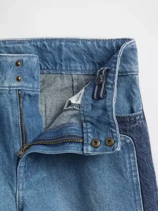Kids High Rise Stride Wide-Leg Ankle Jeans