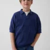 Kids Johnny Collar Checkered Sweater Shirt