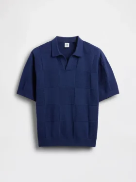 Kids Johnny Collar Checkered Sweater Shirt