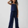 Kids Linen-Cotton Easy Wide-Leg Pants