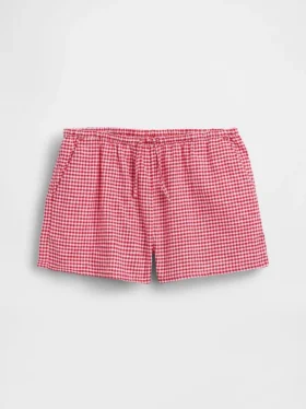 Kids Linen-Cotton Gingham Easy Shorts