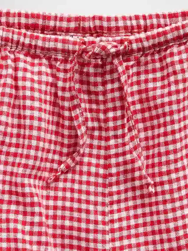 Kids Linen-Cotton Gingham Easy Shorts