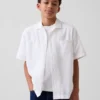 Kids Linen-Cotton Relaxed Vacay Shirt