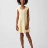 Kids Linen-Cotton Scoop Neck Dress