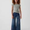 Kids Low Rise Embroidered Baggy Jeans