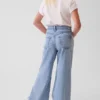 Kids Low Rise Lace-Trim Baggy Jeans