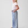 Kids Low Rise Lace-Trim Baggy Jeans