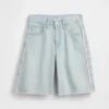 Kids Low Rise Longline Denim Shorts