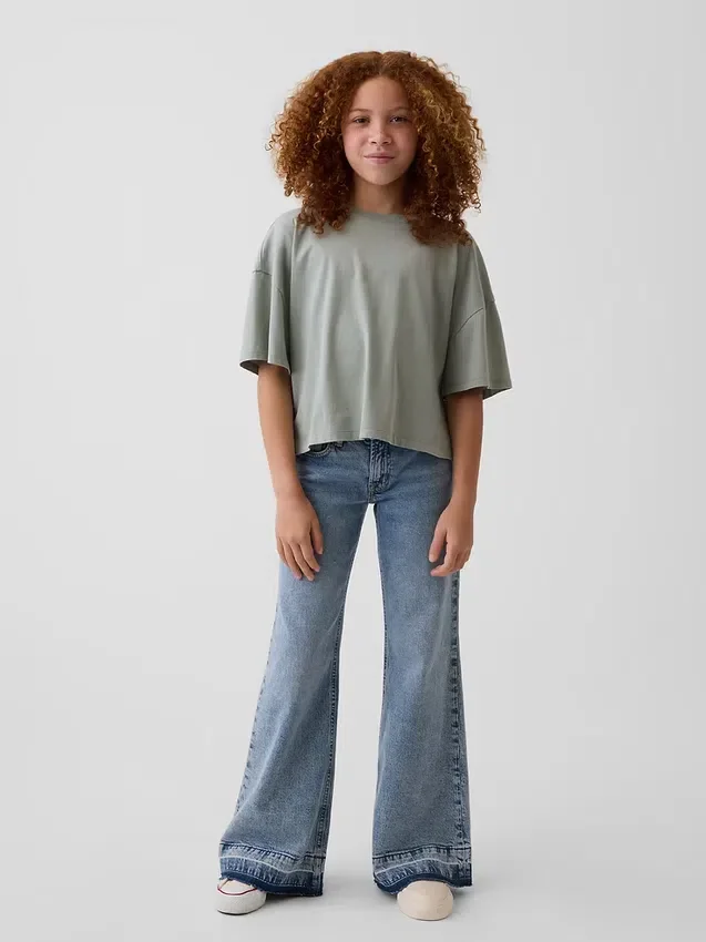 Kids Low Rise Relaxed Flare Jeans