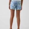 Kids Low Rise Stride Floral Denim Shorts