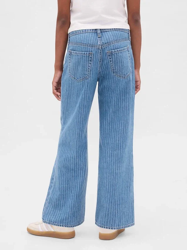 Kids Low Rise Stride Wide-Leg Jeans