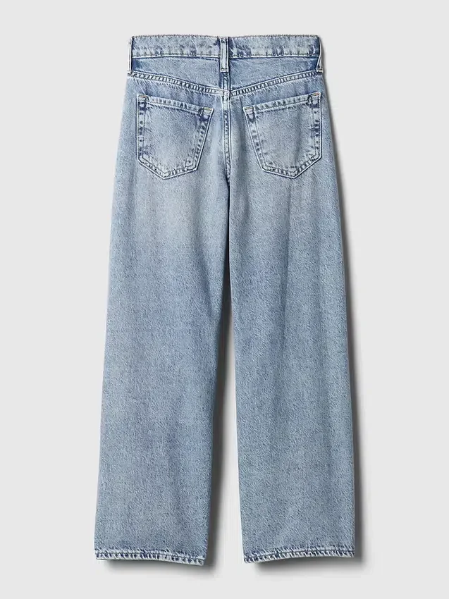 Kids Low Rise Stride Wide-Leg Jeans